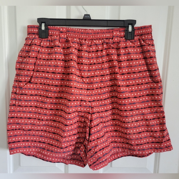 Columbia PFG Swim Trunks Mens Medium Red Pockets Mesh Lined Shorts Outdoor - Picture 1 of 7